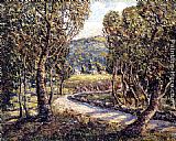 Ernest Lawson Canvas Paintings - A Turn Of The Road (Tennessee)